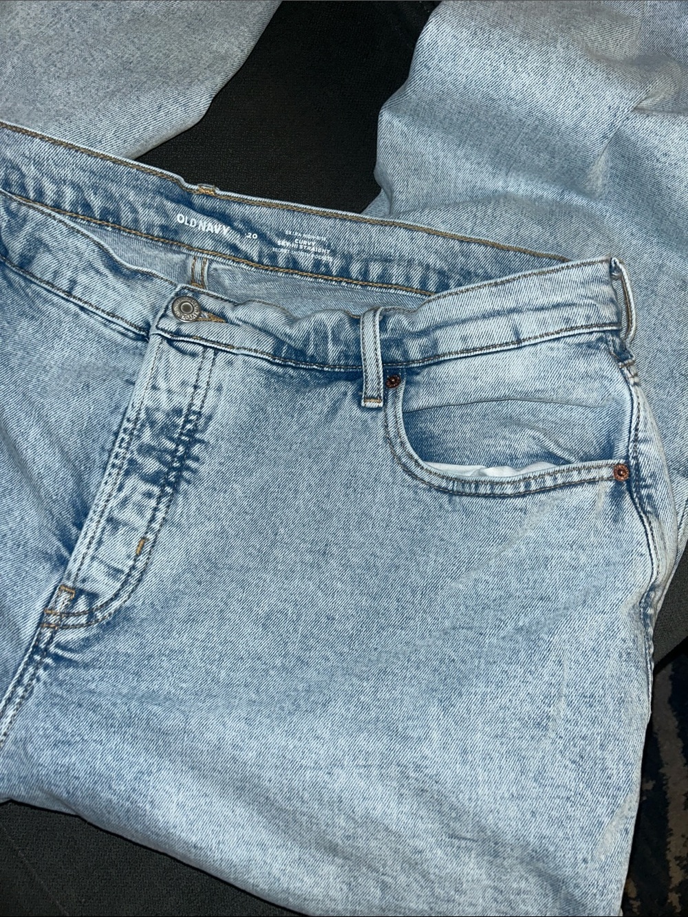 Old Navy Light Blue Straight-Leg High Waist Jeans sz 20 plus sz - Picture 6 of 12